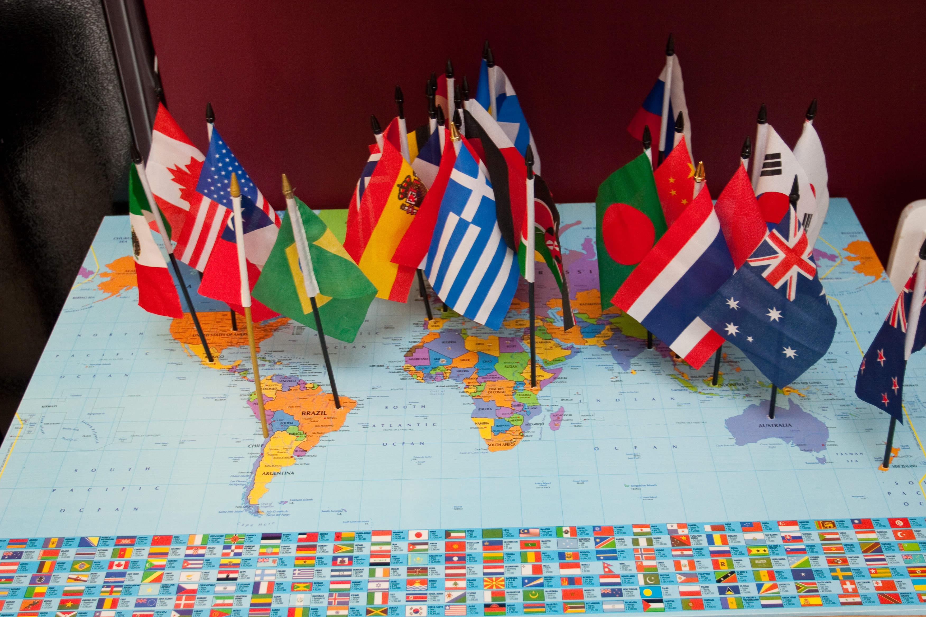 World Map with Flags
