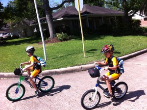 Biking to Swim Practice