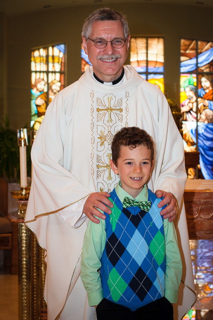 Alex and Fr. Wencil at 1st Communion