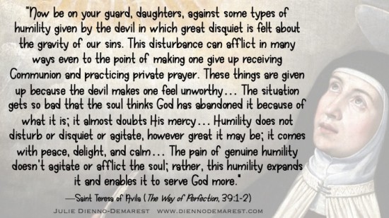 St Theresa of Avila quote on Humility