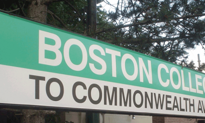 Boston College T sign