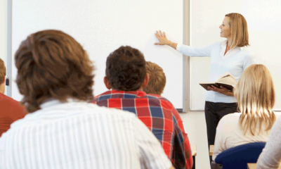 Student and Teacher in Classroom