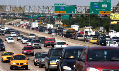 Houston, TX, September 21, 2005- Traffic jammed the freeways as Houstonians fled the on-coming hurricane.   Recent memories of Hurricane Katrina sent people scrambling to prepare for Hurricane Rita.  Photo by Ed Edahl/FEMA